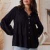 Women Esther & Co Tops | Rogelia Blouse-Black