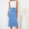 Women Esther & Co Bottoms | Artie Skirt-Mid Blue