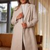 Women Esther & Co Jackets & Coats | Katerine Coat-Beige Print