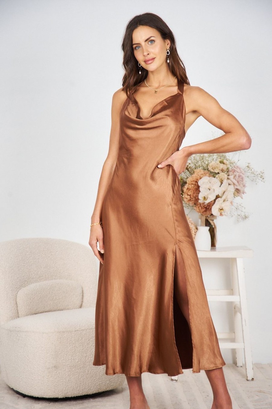 Women Esther & Co Dresses | Loreen Dress-Rust