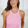 Women Esther & Co Tops | Essence Crop Top-Pink