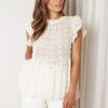 Women Esther & Co Tops | Mykee Top-Cream