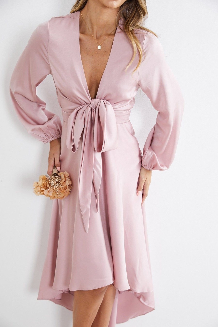 Women Esther & Co Dresses | Bryleigh Dress-Blush