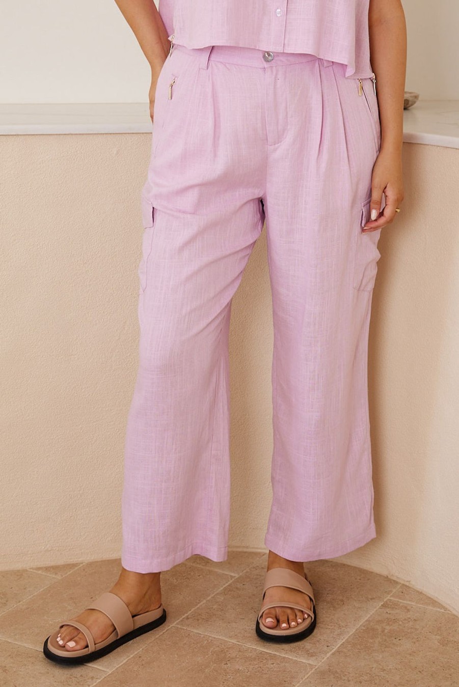 Women Esther & Co Sets | Casandra Pants-Lilac