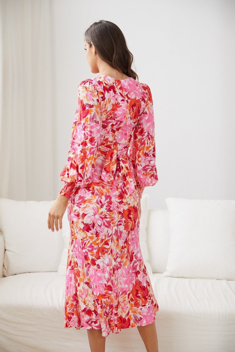 Women Esther & Co Dresses | Mallarey Dress-Multi Floral