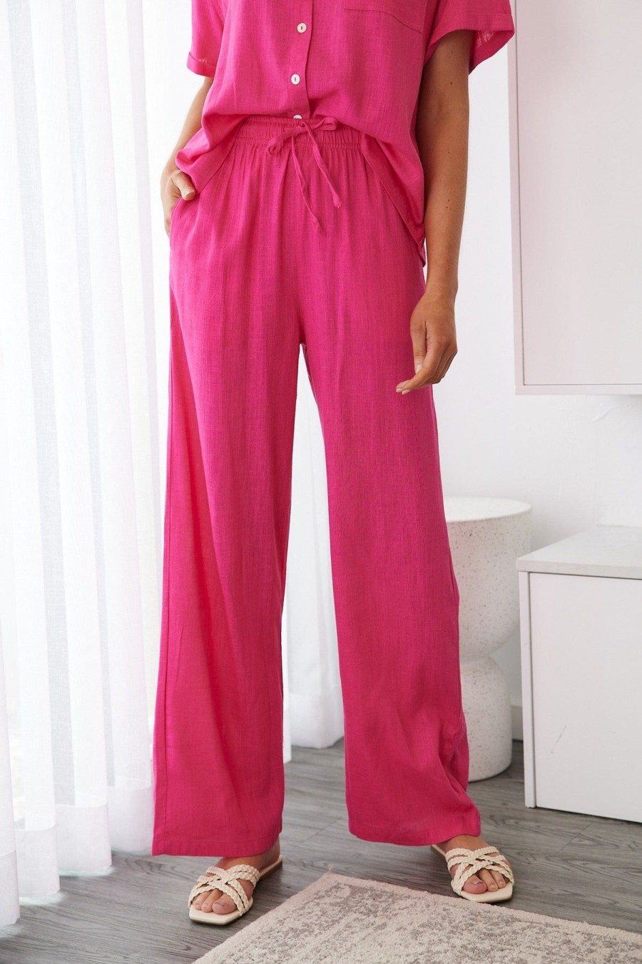 Women Esther & Co Sets | Chyna Pants-Hot Pink