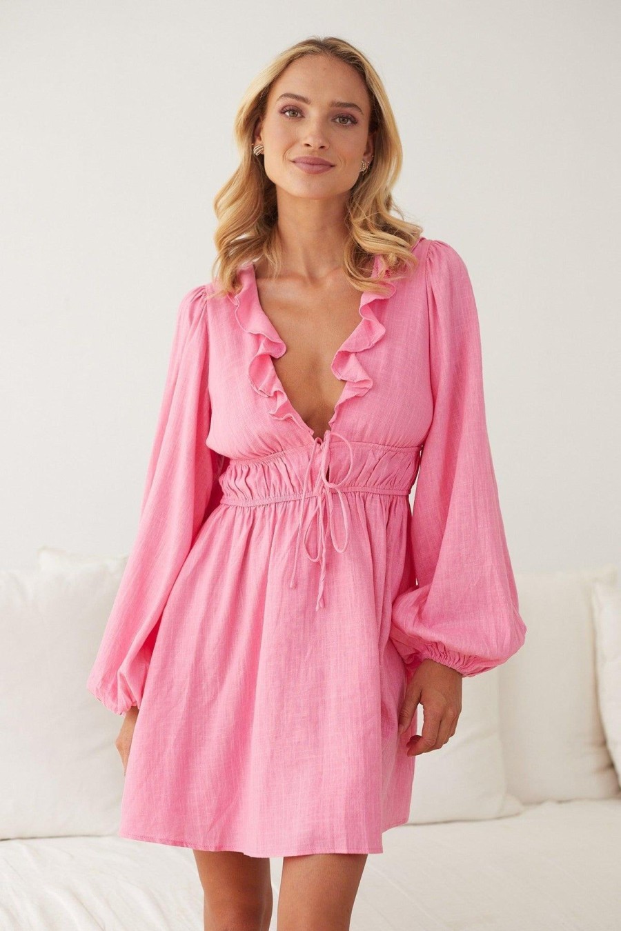 Women Esther & Co Dresses | Aleksandra Dress-Pink