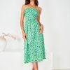 Women Esther & Co Dresses | Recia Dress-Green Print