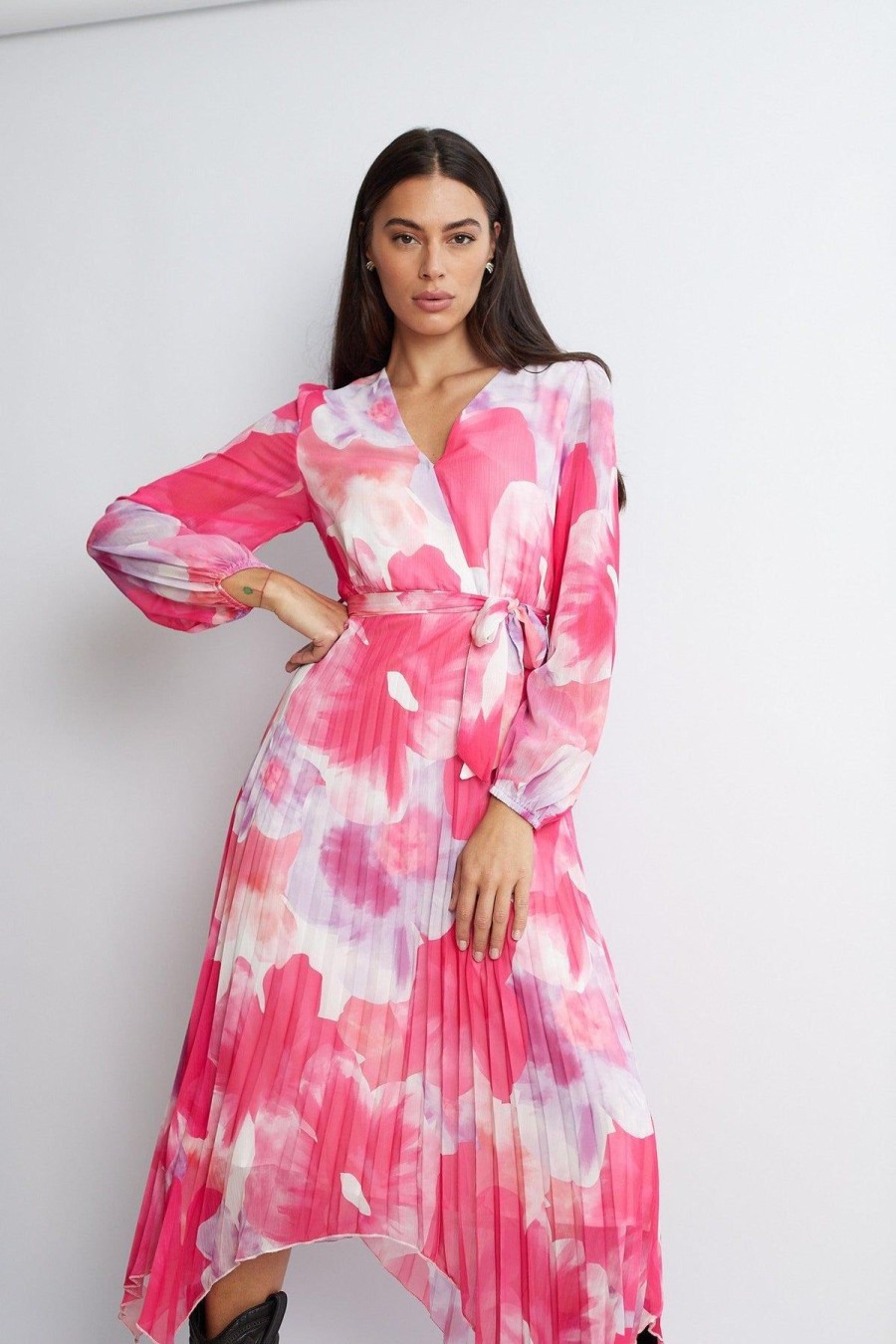 Women Esther & Co Dresses | Bryana Dress-Pink Floral