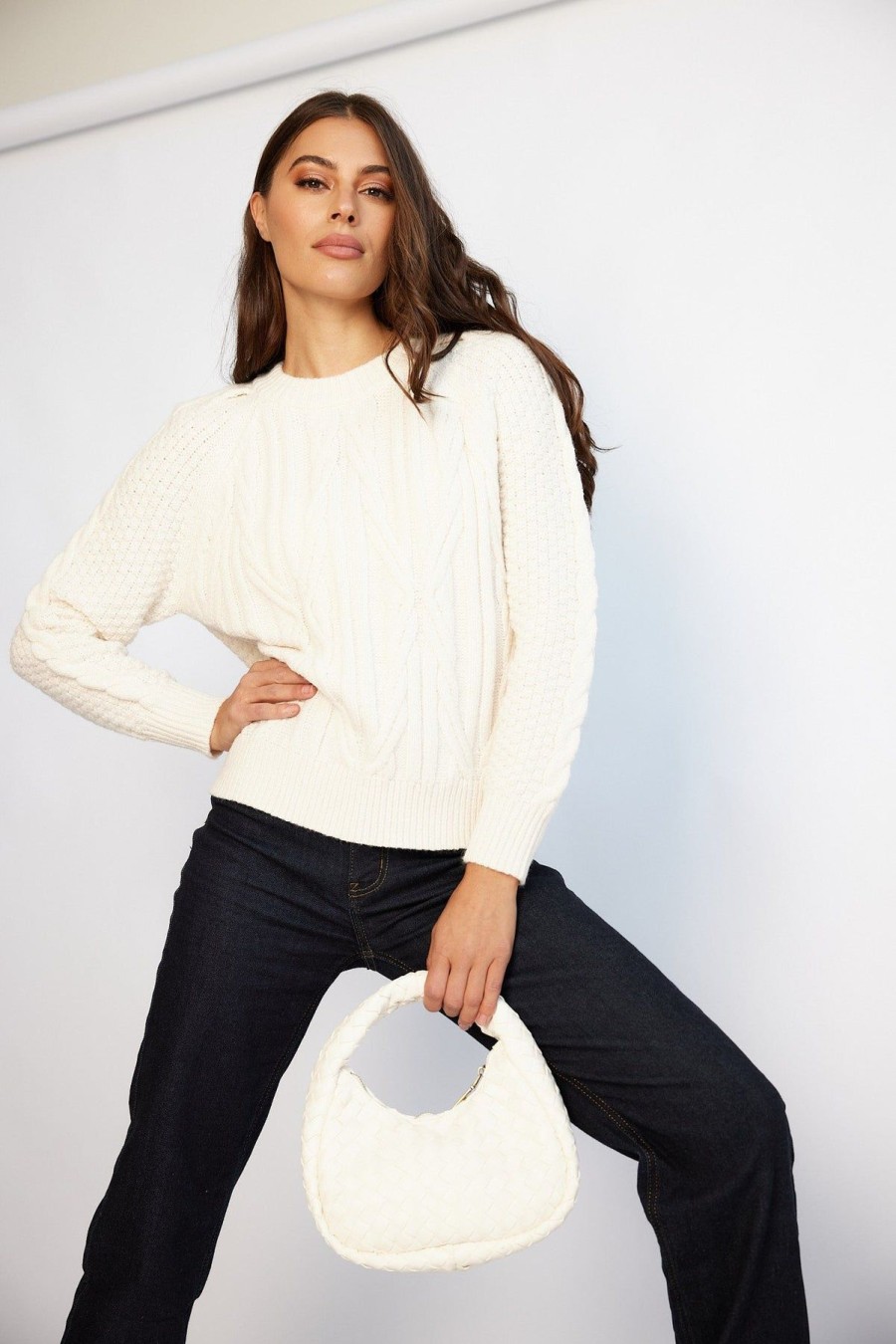 Women Esther & Co Jumpers & Sweaters | Manuela Knit-Beige