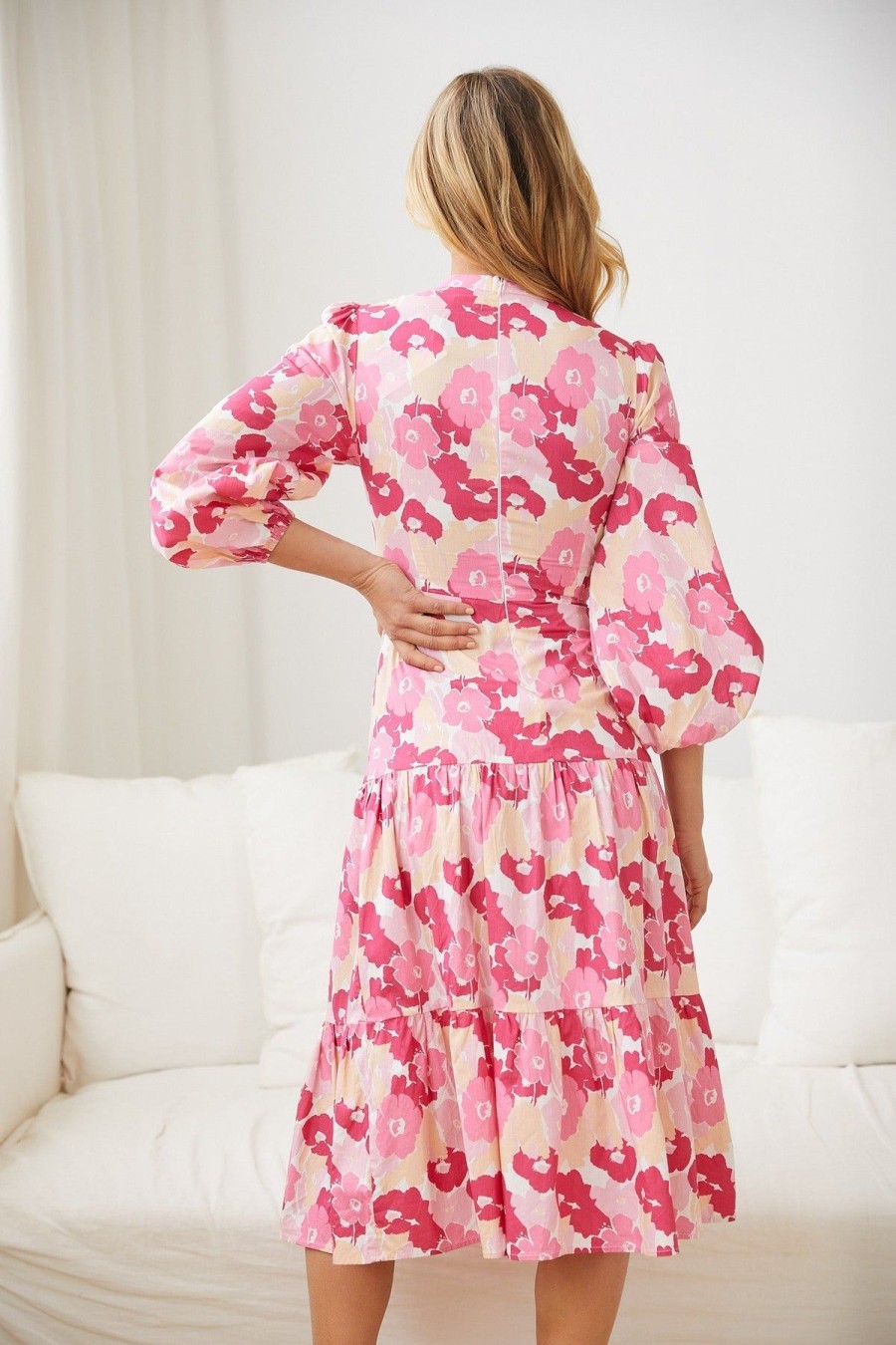 Women Esther & Co Dresses | Izabella Dress-Pink Floral