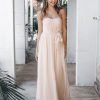 Women Esther & Co Dresses | Dahlia Multi-Way Maxi Dress-Soft Peach