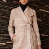 Women Esther & Co Jackets & Coats | Silvanne Coat-Cream Print