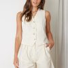 Women Esther & Co Tops | Kailla Vest Top-Cream