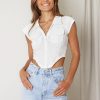 Women Esther & Co Tops | Deora Top-White