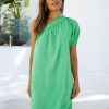 Women Esther & Co Dresses | Raphaelle Dress-Lime