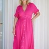 Women Esther & Co Dresses | Korbela Dress-Hot Pink