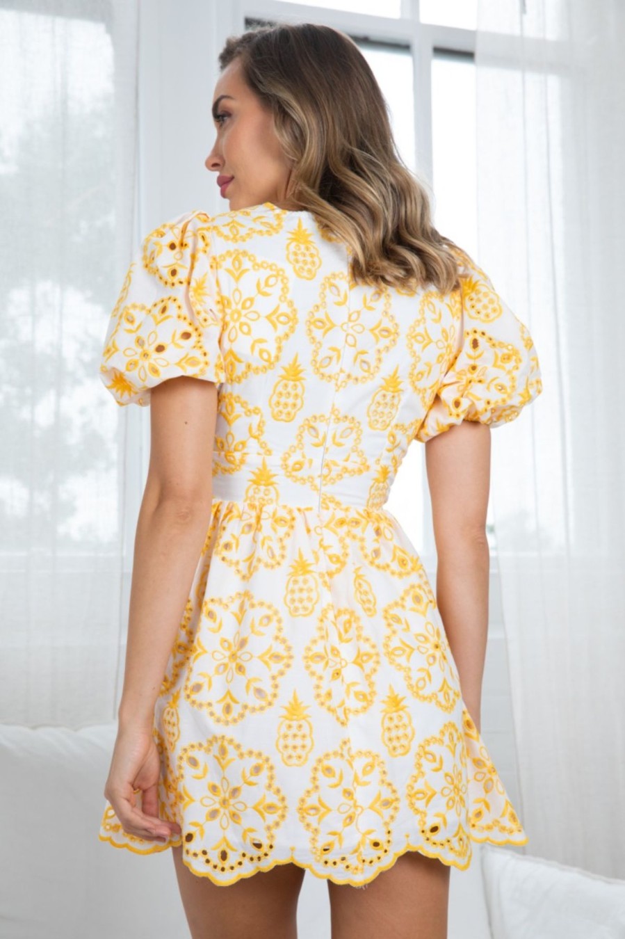 Women Esther & Co Dresses | Pania Dress-White Print