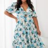 Women Esther & Co Dresses | Ashlan Dress-Blue Floral