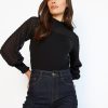 Women Esther & Co Tops | Alec Knit Top-Black