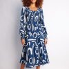 Women Esther & Co Dresses | Caprice Dress-Navy Print