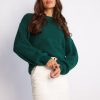 Women Esther & Co Jumpers & Sweaters | Harvie Knit-Green