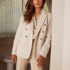 Women Esther & Co Jackets & Coats | Jemah Blazer-Beige Print