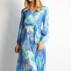 Women Esther & Co Dresses | Bryana Dress-Blue Floral