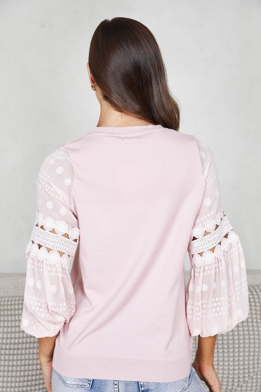 Women Esther & Co Tops | Tia Knit Top-Pink