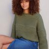 Women Esther & Co Jumpers & Sweaters | Kamalei Knit-Olive