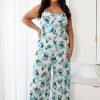 Women Esther & Co Rompers & Jumpsuits | Kefira Jumpsuit-Blue Floral