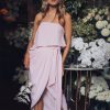 Women Esther & Co Dresses | Fleur Strapless Dress-Pink