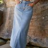 Women Esther & Co Bottoms | Larice Skirt-Blue Denim