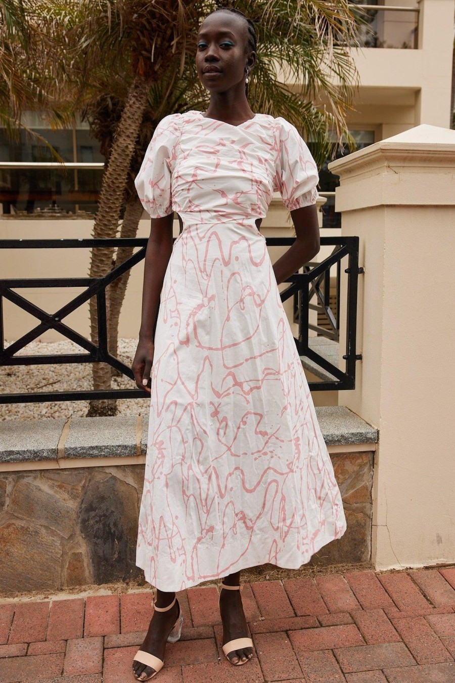 Women Esther & Co Dresses | Winola Dress-White Print