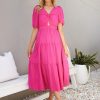 Women Esther & Co Dresses | Ashlan Dress-Hot Pink