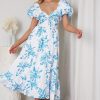 Women Esther & Co Dresses | Pricilla Dress-Blue Print