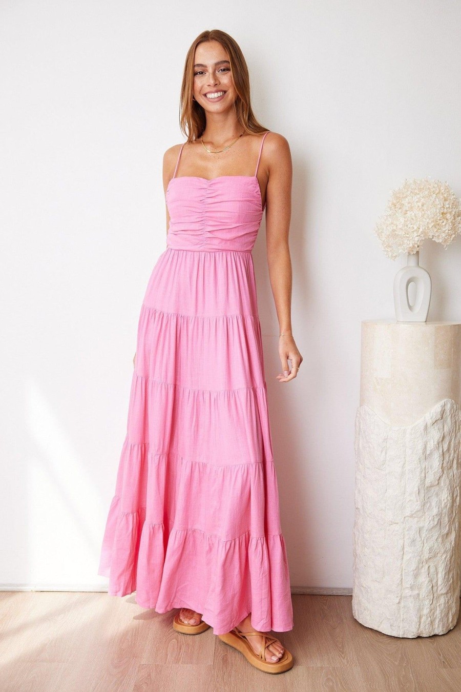 Women Esther & Co Dresses | Melari Dress-Pink