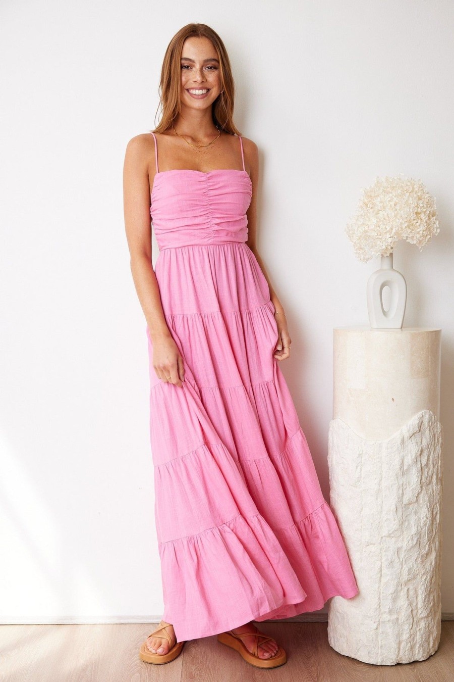 Women Esther & Co Dresses | Melari Dress-Pink