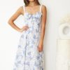 Women Esther & Co Dresses | Cardinia Dress-Blue Floral