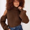 Women Esther & Co Jumpers & Sweaters | Simeon Knit-Chocolate