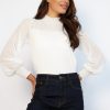 Women Esther & Co Tops | Alec Knit Top-White