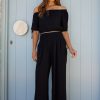 Women Esther & Co Sets | Minda Pants-Black