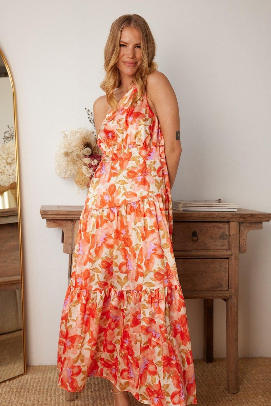 Women Esther & Co Dresses | Loryn Dress-Yellow Floral