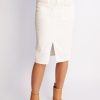 Women Esther & Co Bottoms | Caristona Skirt-White Denim