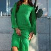 Women Esther & Co Dresses | Tenille Dress-Green