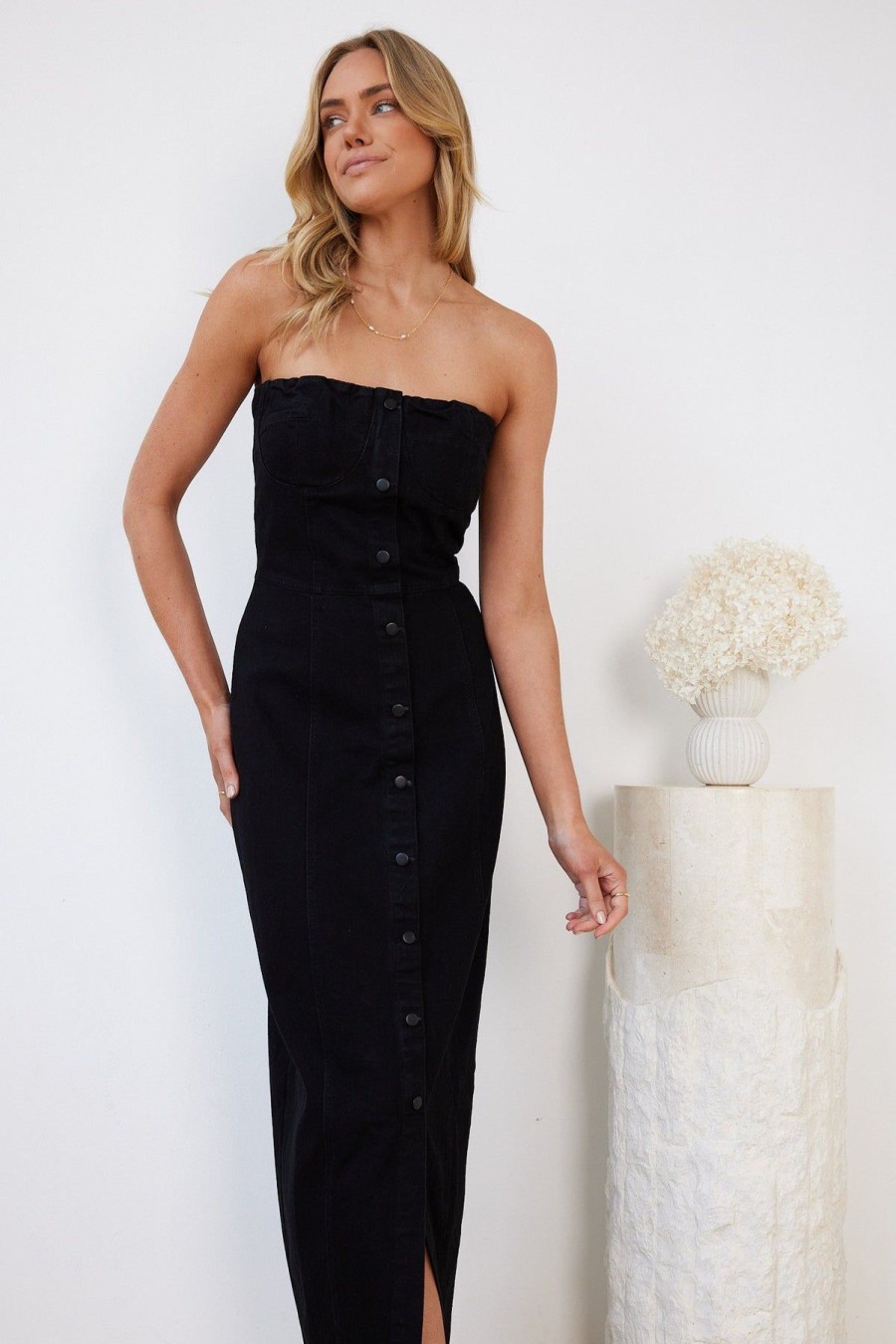 Women Esther & Co Dresses | Vidara Dress-Black