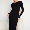 Women Esther & Co Dresses | Gila Knit Dress-Black