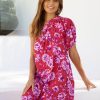 Women Esther & Co Dresses | Raphaelle Dress-Red Floral