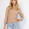 Women Esther & Co Jumpers & Sweaters | Nevanne Knit Top-Mocha