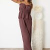 Women Esther & Co Sets | Serra Pants-Chocolate